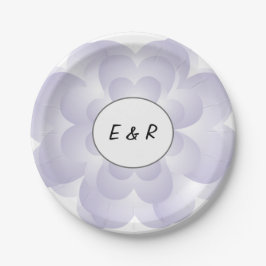 Lavender Heart Blume Pappteller