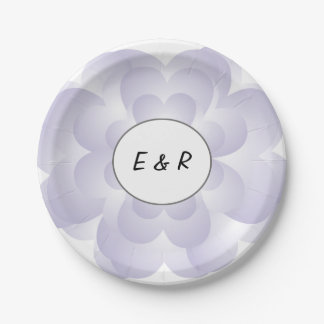 Lavender Heart Blume Pappteller