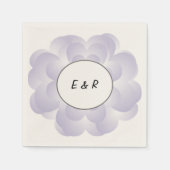 Lavender Heart Blume Serviette (Vorderseite)