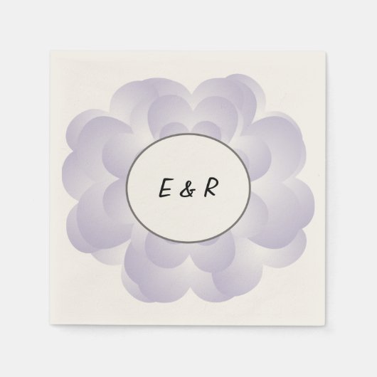 Lavender Heart Blume Serviette (Vorderseite)