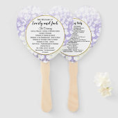 Lavender Heart Leaf Tree Wedding Program Fächer (Vorne und Hinten)