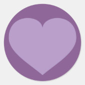Lavender Heart Runder Aufkleber (Vorderseite)