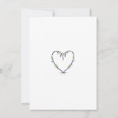 Lavender Heart Wedding Abend Einladung (Rückseite)