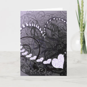 Lavender Heart Wirbel Feiertagskarte