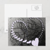 Lavender Heart Wirbel Postkarte (Vorne/Hinten)