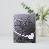 Lavender Heart Wirbel Postkarte (Stehend Vorderseite)