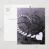 Lavender Heart Wirbel Postkarte (Vorne/Hinten)