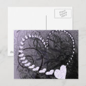 Lavender Heart Wirbel Postkarte (Vorne/Hinten)