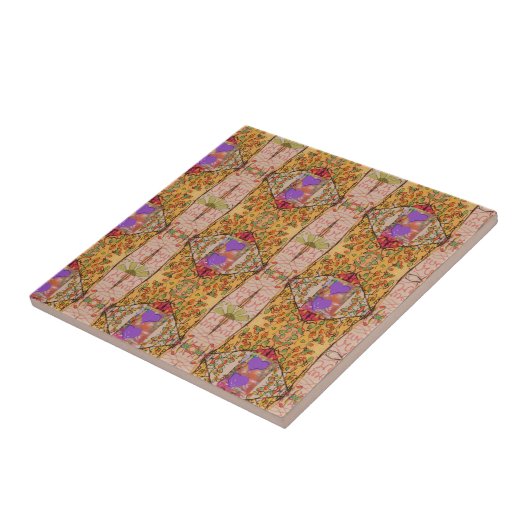 Lavender Hearts Fliese (Seite)