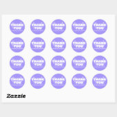 Lavender Hearts Thank You Business Sticker  (Blatt)