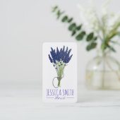 Lavender Herb Bunch Blume Gardener Florist Visitenkarte (Stehend Vorderseite)