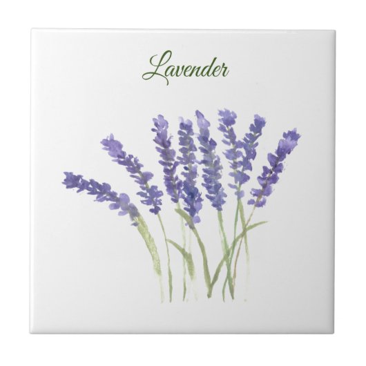 Lavender Herb Grüne Küche Grün Lila Cerami Fliese (Vorderseite)