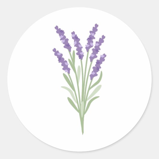 Lavender Herb Runder Aufkleber (Vorderseite)