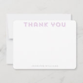 Lavender Herringbone Muster Danke, Anmerkungen Einladung (Vorderseite)