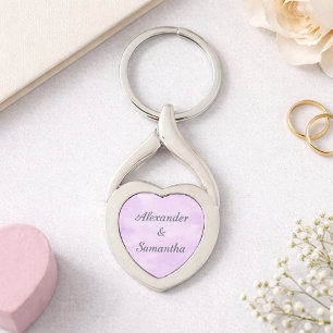 Lavender-Herz Romantischer Name Schlüsselanhänger