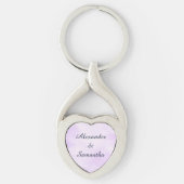Lavender-Herz Romantischer Name Schlüsselanhänger (Vorderseite)