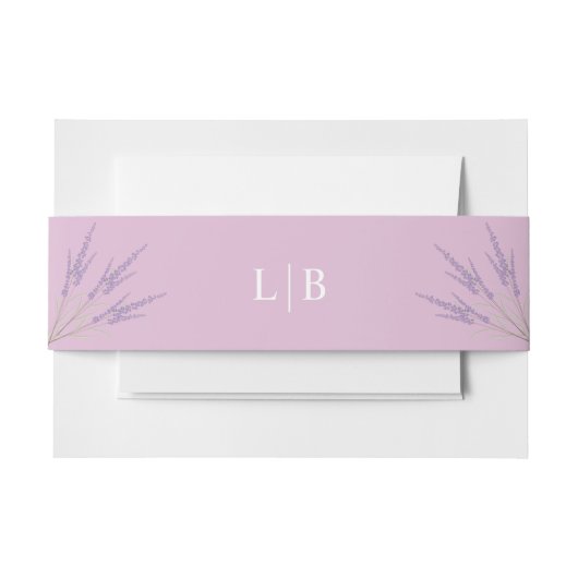Lavender, Hochzeit Einladungsbanderole (Vorderseite Beispiel)