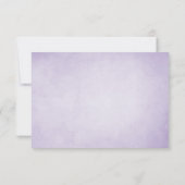 Lavender Hochzeit RSVP Karte Lila Pastel Floral (Rückseite)