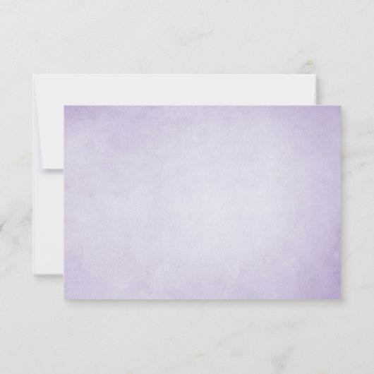 Lavender Hochzeit RSVP Karte Rustikale Lila Blüte (Rückseite)