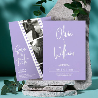 Lavender Hochzeitsstand Foto Save the Date