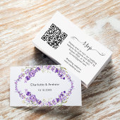 Lavender Hochzeitungs-Antwort-Website QR-Code UAWG Begleitkarte
