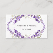 Lavender Hochzeitungs-Antwort-Website QR-Code UAWG Begleitkarte (Vorderseite)