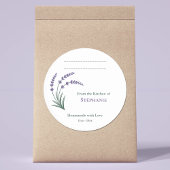 Lavender Homemade with Love Label Sticker