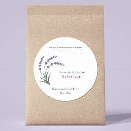 Lavender Homemade with Love Label Sticker