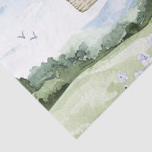 Lavender Hot Air Ballon Floral Brautparty Seidenpapier (Detail)