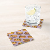 Lavender Hot Dogs Coaster Set Rechteckiger Pappuntersetzer (Vor Ort)