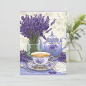 Lavender Hour | Floral Calm Einladung (Stehend Vorderseite)