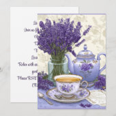 Lavender Hour | Floral Calm Einladung (Vorne/Hinten)