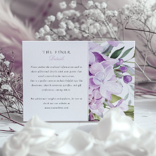 Lavender Hues Wedding Information Card Lilacs Begleitkarte