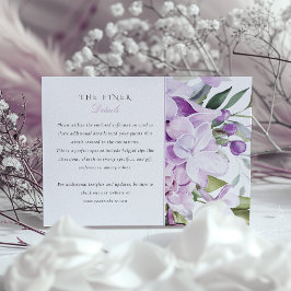 Lavender Hues Wedding Information Card Lilacs Begleitkarte