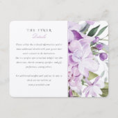 Lavender Hues Wedding Information Card Lilacs Begleitkarte (Vorderseite)