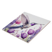 Lavender Hummingbird Illustration Fliese (Seite)