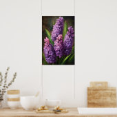 Lavender Hyacinth Blume Art Print Poster (Küche)