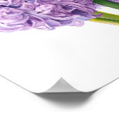 Lavender Hyacinth Blume Art Print Poster (Ecke)