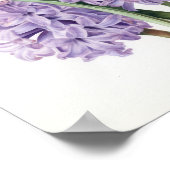 Lavender Hyacinth Blume Art Print Poster (Ecke)