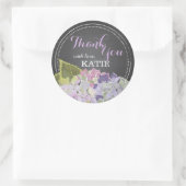 Lavender Hydrangea auf Chalkboard Danke Sticker (Tasche)