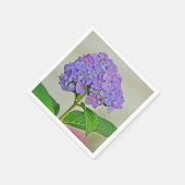 Lavender Hydrangea Blossom Paper Napkin Serviette (Ecke)