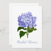 Lavender Hydrangea Bridal Dusche Einladung (Vorne/Hinten)