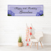Lavender Hydrangea Happy 90. Geburtstagsgrandma Banner (Insitu)