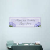 Lavender Hydrangea Happy 90. Geburtstagsgrandma Banner (Messeveranstaltung)