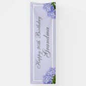 Lavender Hydrangea Happy 90. Geburtstagsgrandma Banner (Vertikal)