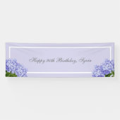 Lavender Hydrangea Happy Birthday Banner (Horizontal)