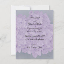 Lavender Hydrangea Hochzeitseinladung