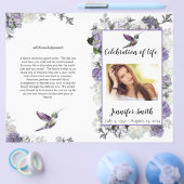 Lavender Hydrangea Hummingbird FuneralFlyer Flyer (Einzeln)