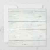 Lavender Hydrangea Kranz Vintages Blumenholz Einladung (Rückseite)