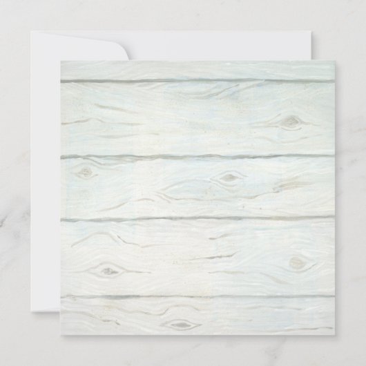 Lavender Hydrangea Kranz Vintages Blumenholz Einladung (Rückseite)